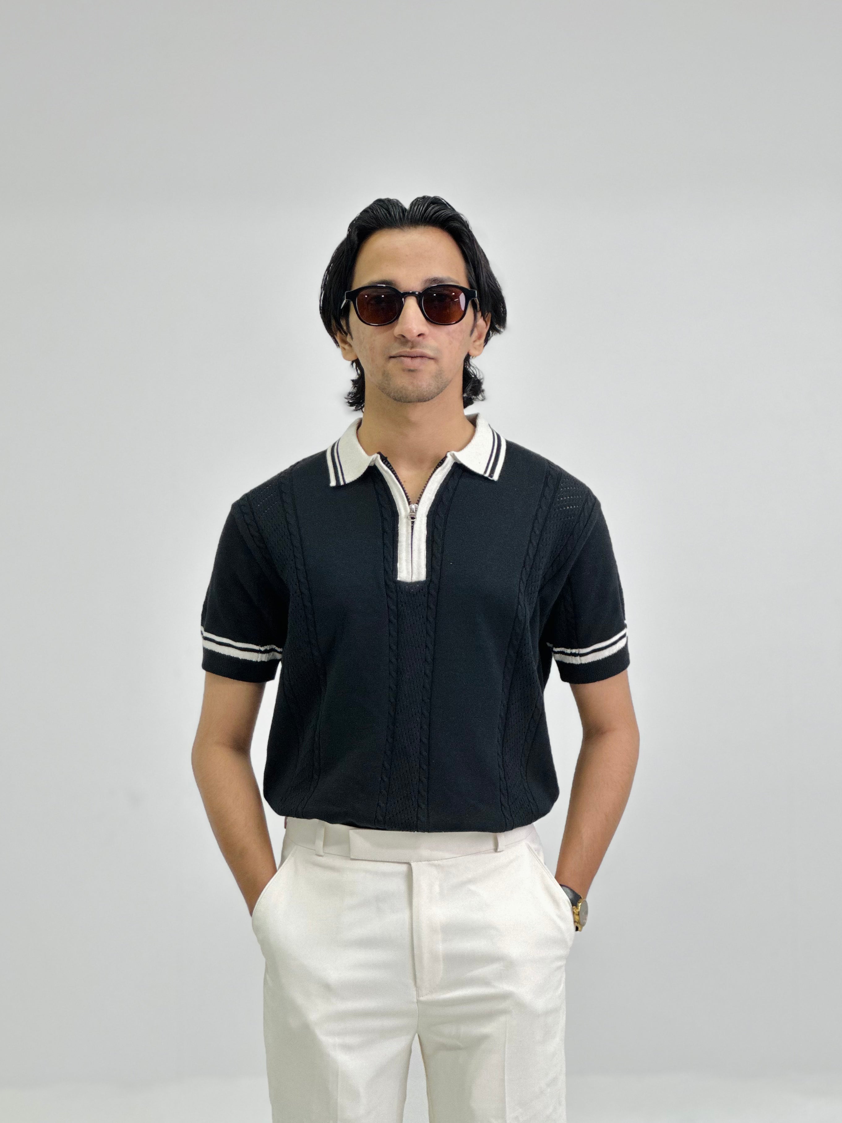 KNITTED POLO TSHIRT