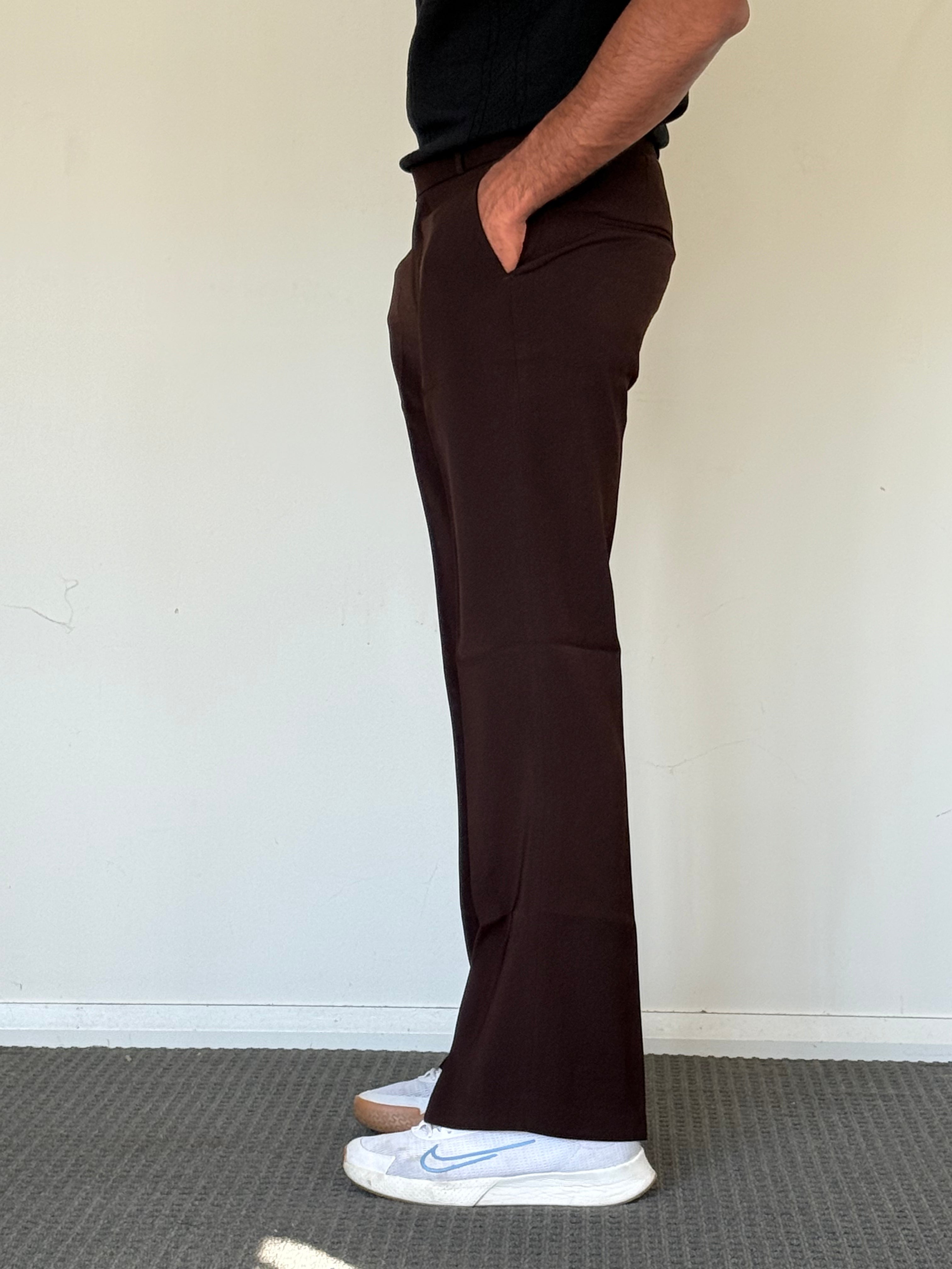 Cocoa Brown Armani Bootcut Pants