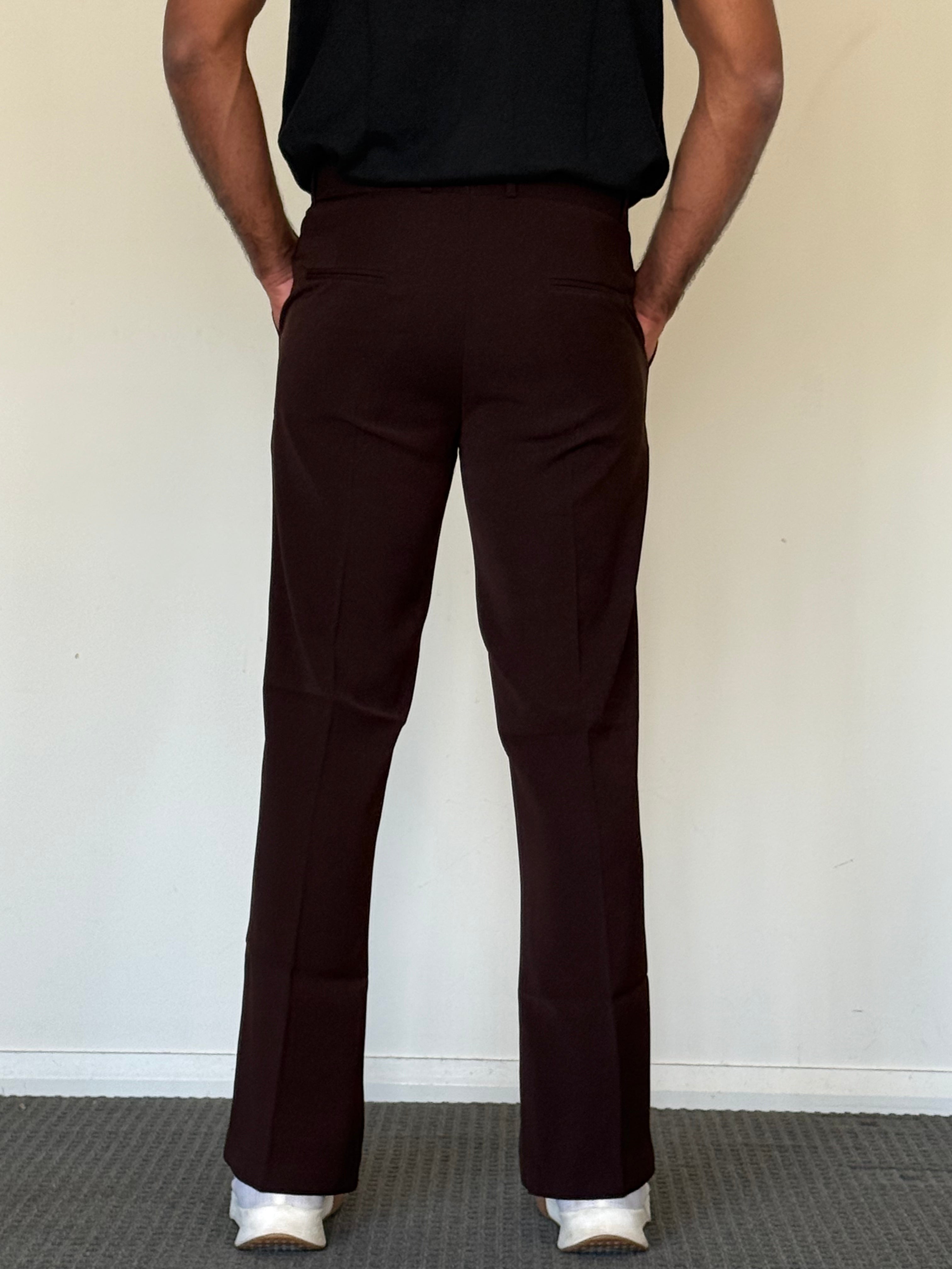 Cocoa Brown Armani Bootcut Pants