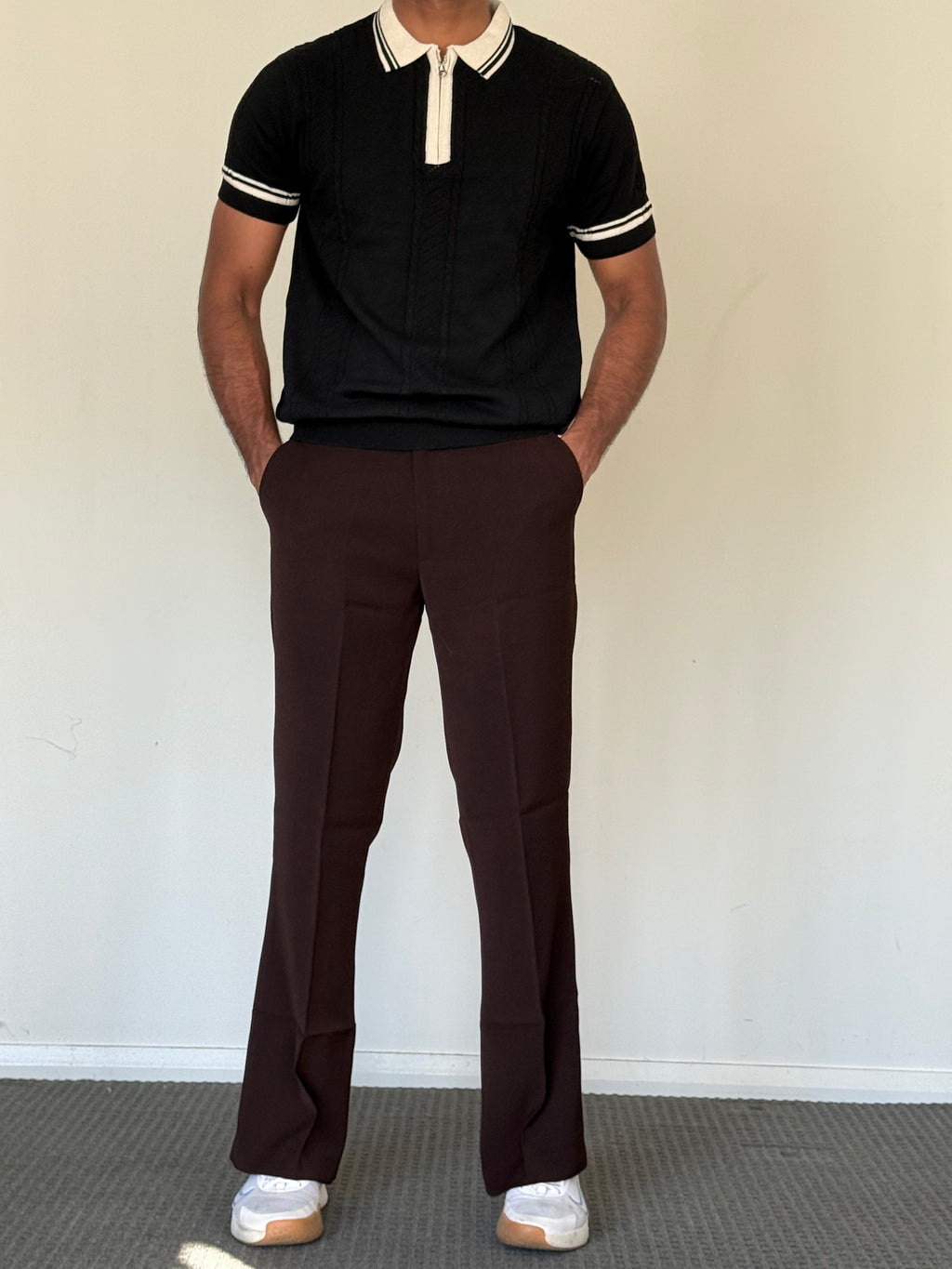 Cocoa Brown Armani Bootcut Pants
