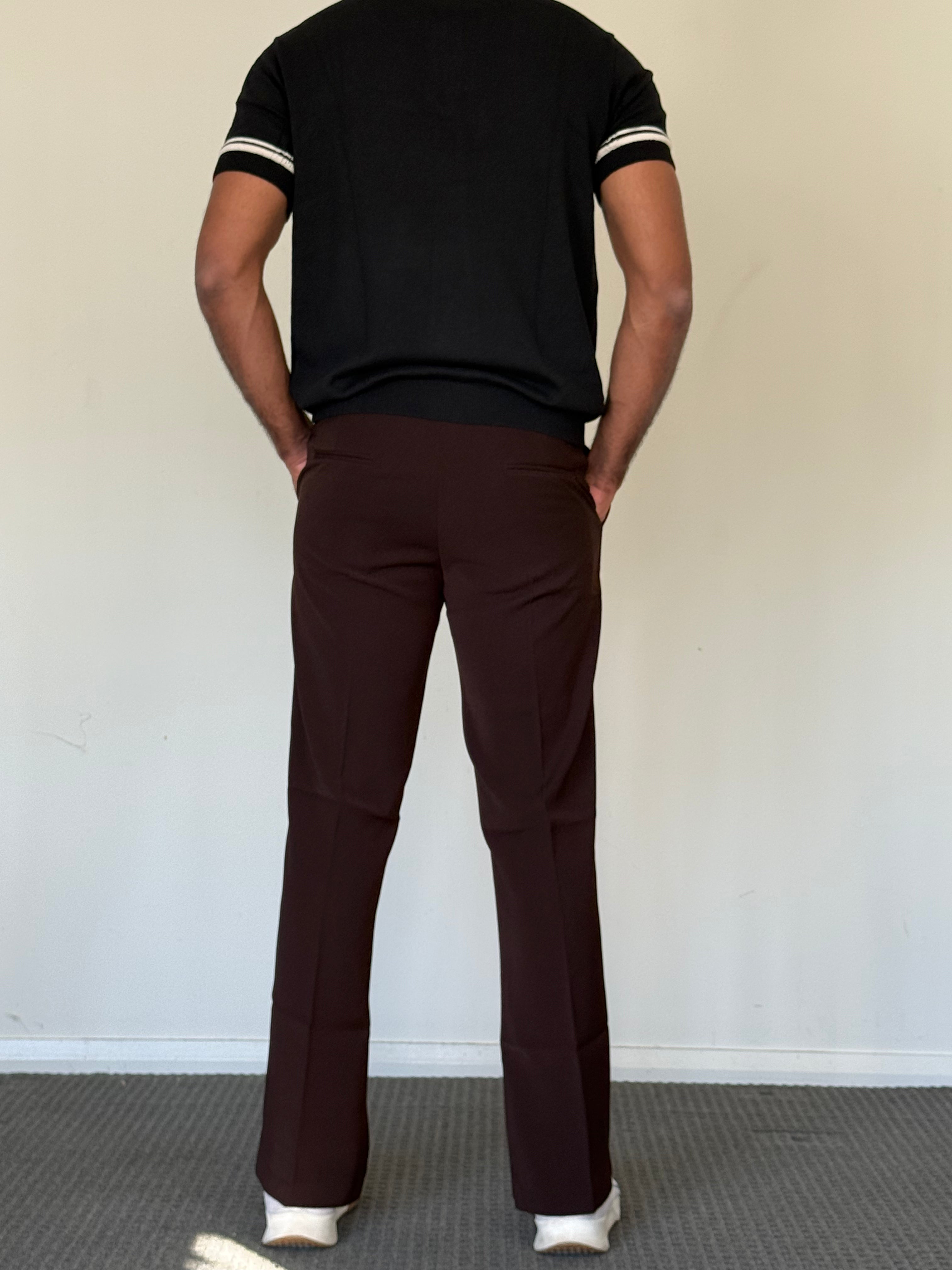 Cocoa Brown Armani Bootcut Pants