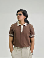 Royal Mocha Knitted Polo – Brown