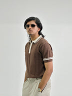 Royal Mocha Knitted Polo – Brown