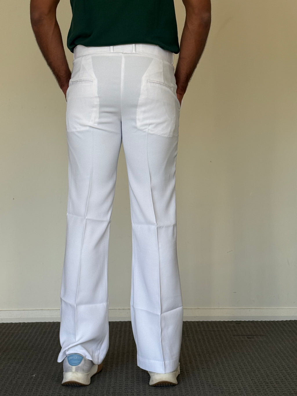Ivory White Bootcut Armani Pants