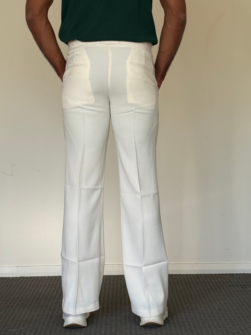 Desert Beige Luxe Bootcut Trousers
