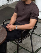 Premium Ribbed Cotton Henley T-Shirt – Desert Dominion